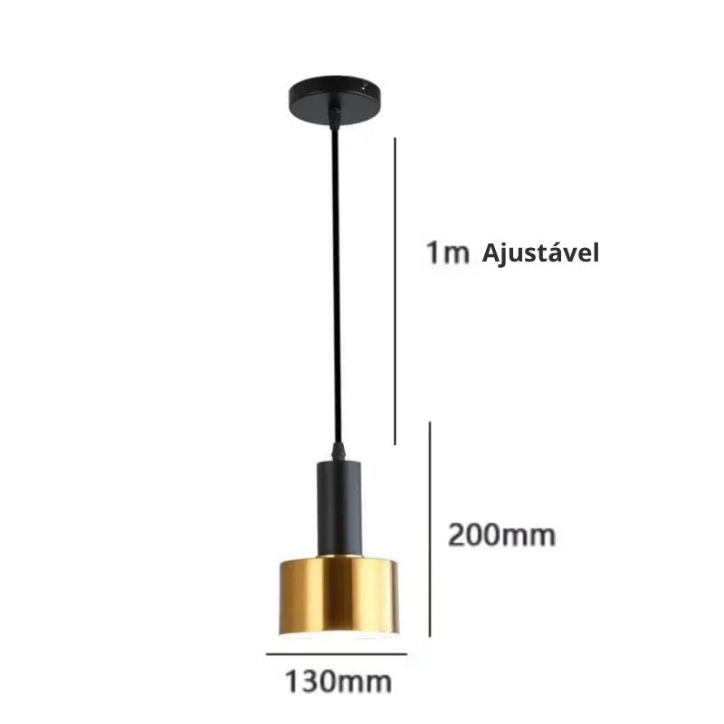 Lustre Pendente Pingente Minimalista Nordic LEDZ - 10cm/13cm