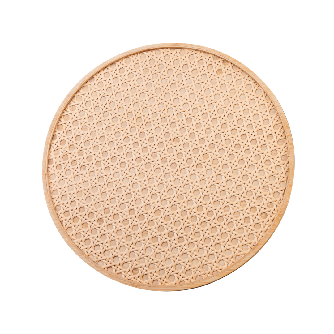 Bandeja Giratória de Bambu com Fundo de Treliça 30cm
