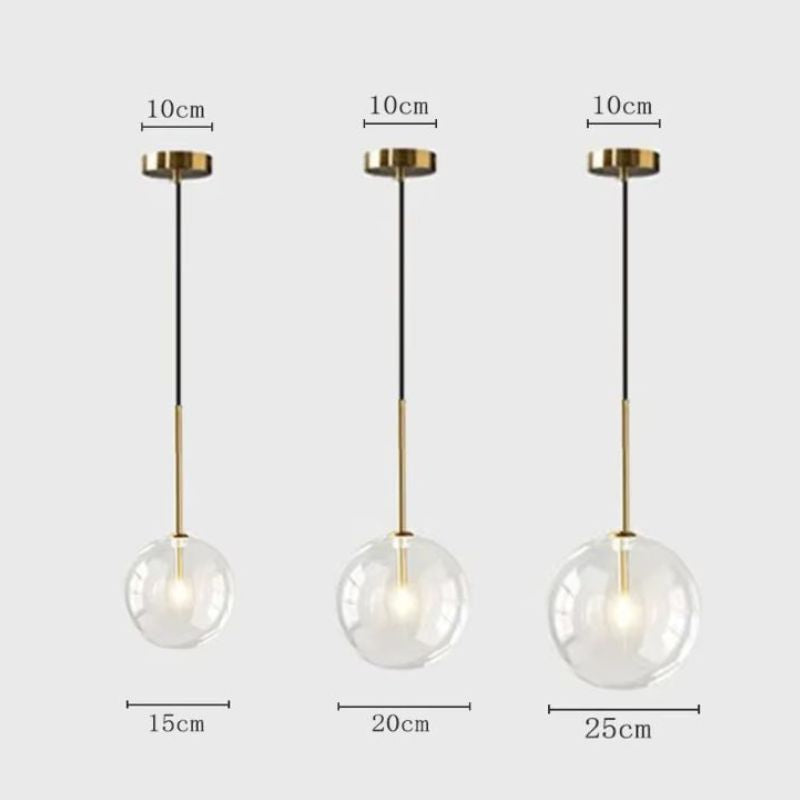 Lustre Pendente Design Italiano Vetro Chiaro LED
