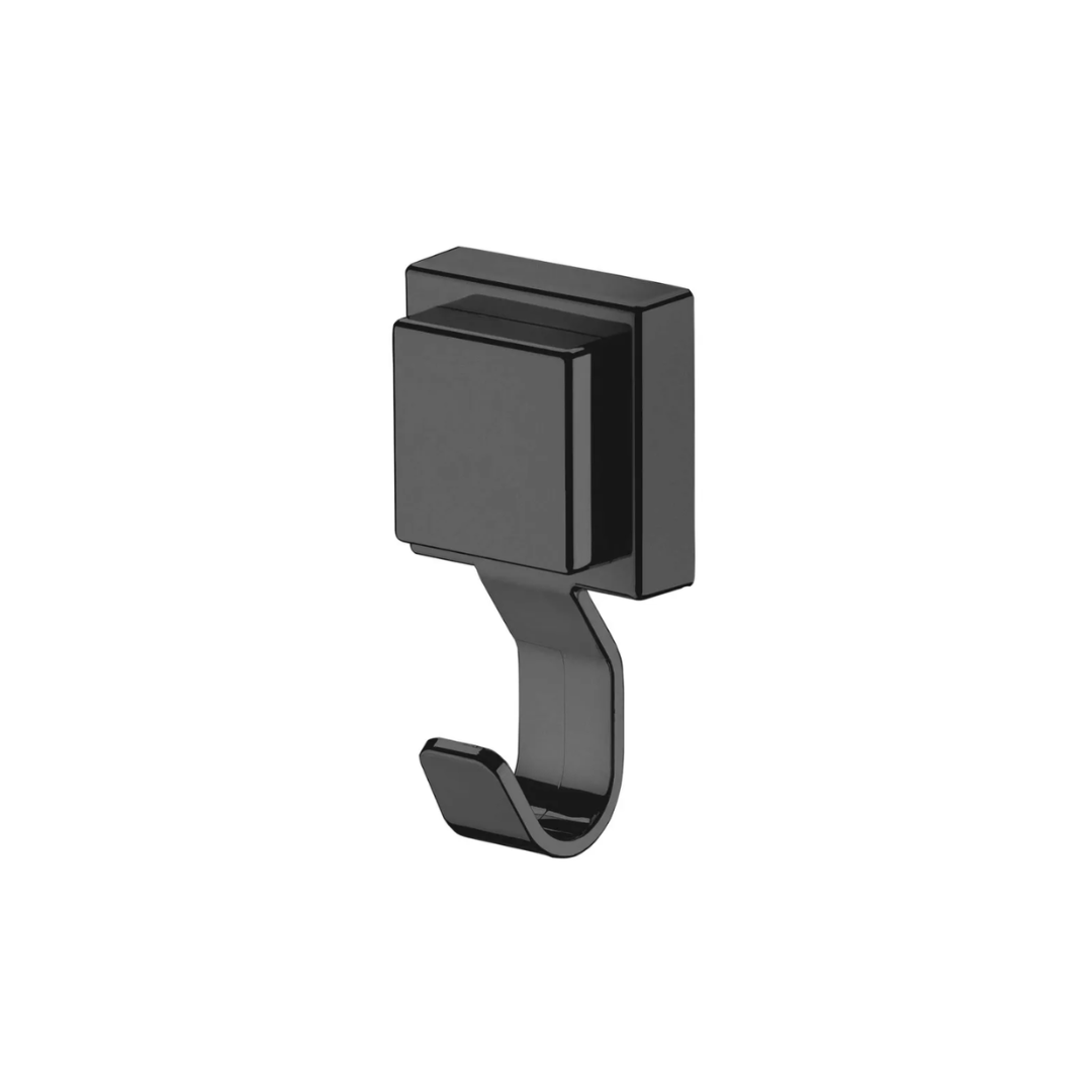 Kit de Acessórios para Banheiro Fixação Ventosa Preto Fosco 3 Peças