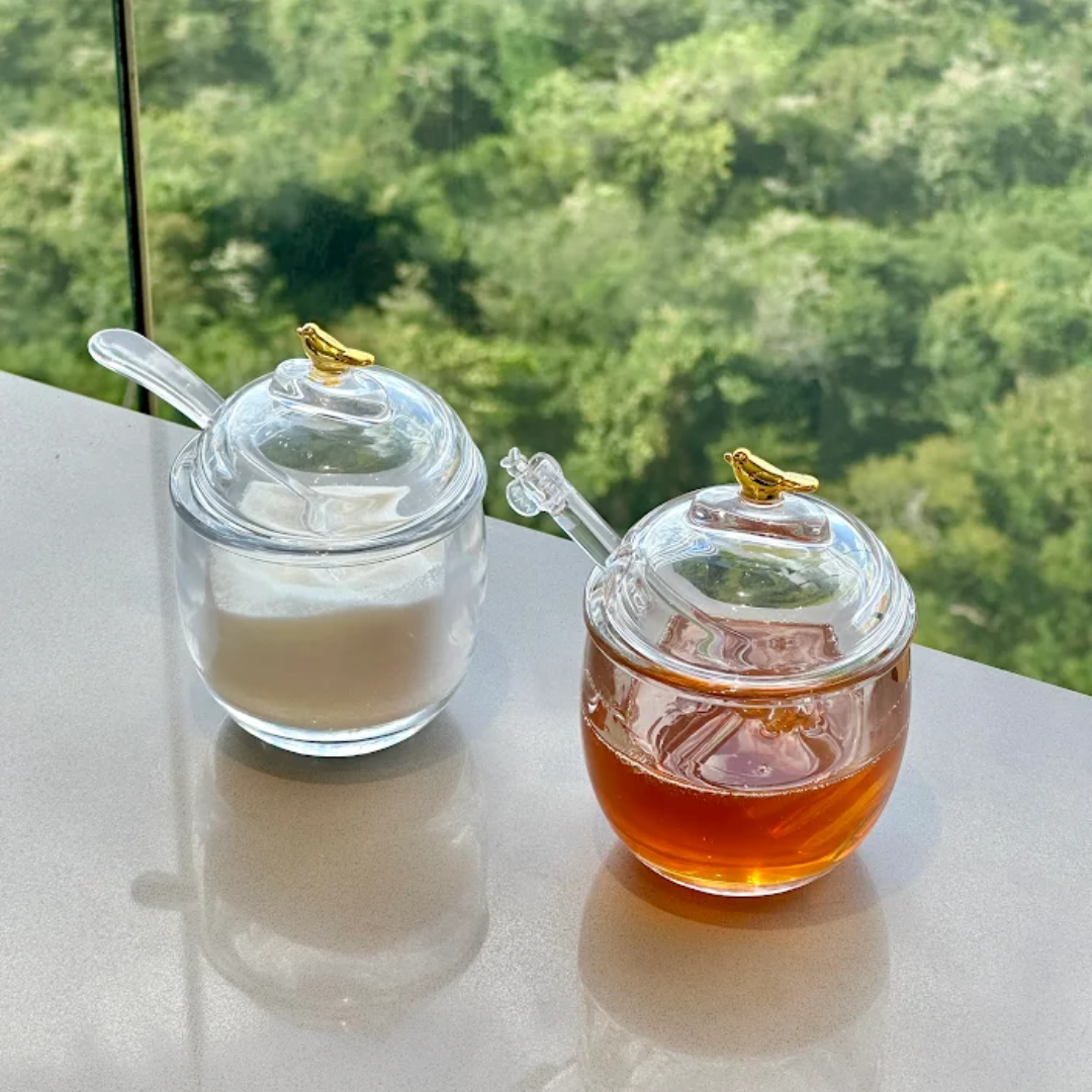 Kit Açucareiro + Meleira Golden Bird 2 Peças