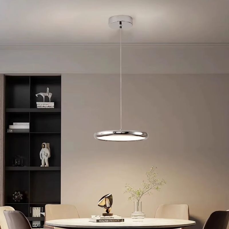 Lustre Pendente Design Italiano Vetro Milano LEDZ – Preto/Prata Cromado – 1 Unidade/3 Unidades