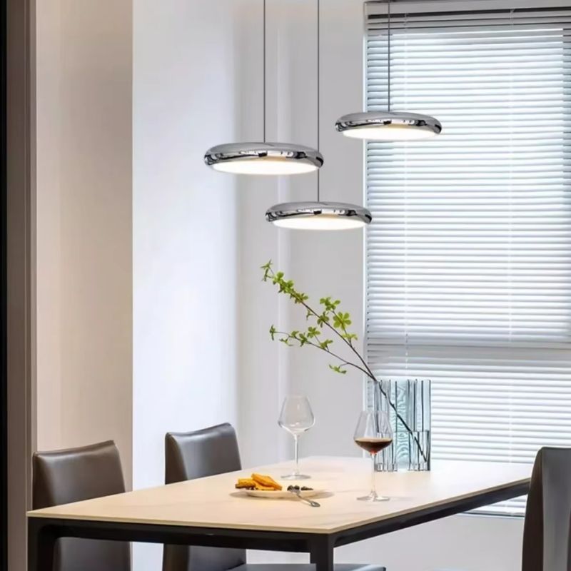 Lustre Pendente Design Italiano Vetro Milano LEDZ – Preto/Prata Cromado – 1 Unidade/3 Unidades
