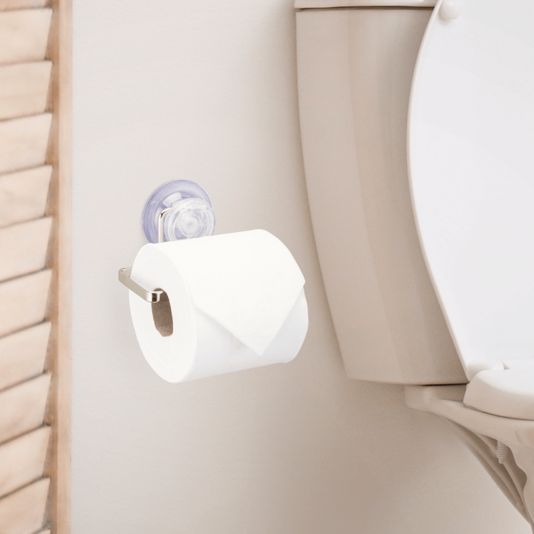 Porta Papel Higiênico Fixação Sucção Ventosa Cromado