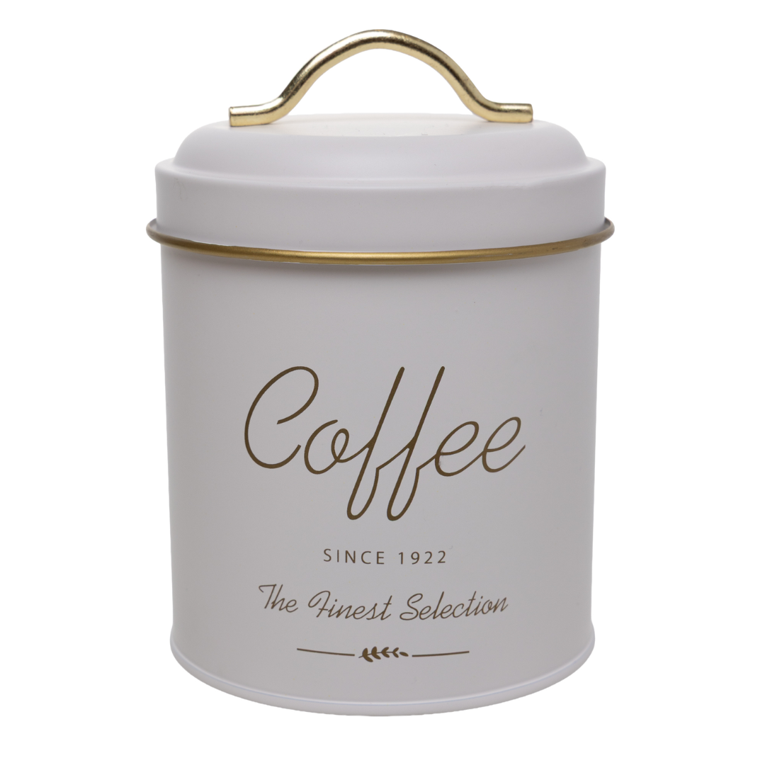 Porta Mantimento Café de Metal Olina Off White 16cm