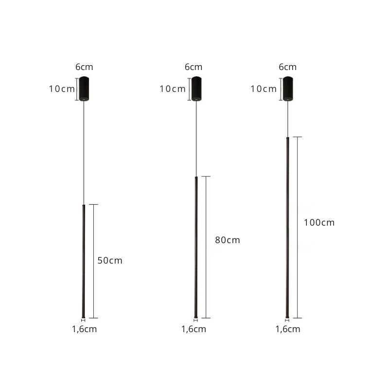 Lustre Pendente Minimalista Linear Ultra Slim Ravello LEDZ – 50cm/80cm/100cm