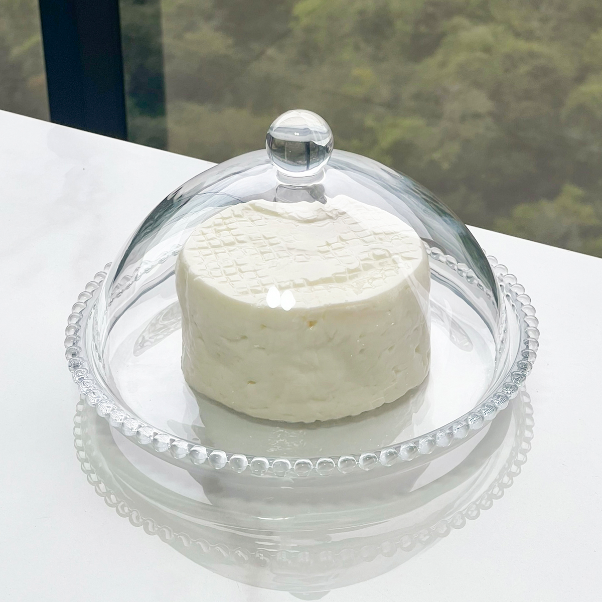 Kit Mesa Posta Cristal Pearl Bolinha 6 Peças
