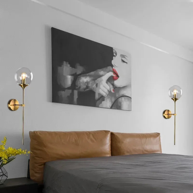 Luminária Arandela de Parede Estilo Clássico Royale LEDZ - Prata / Dourado - 60cm