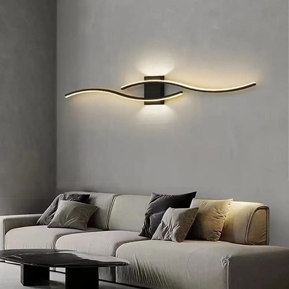 Luminária Arandela de Parede Onda Dupla Slim Led