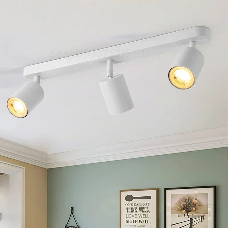 Lustre Luminária de Teto Spots em Led - Preto/Branco