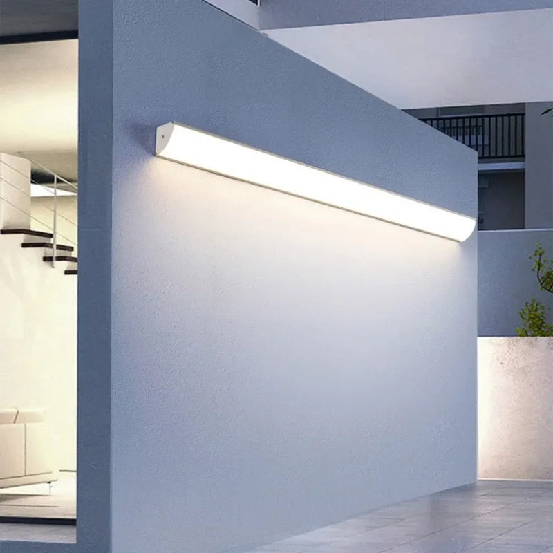 Luminária Arandela de Parede Externa à Prova D´Água IP65 Perfil Led - Preto/Branco - 50cm/90cm