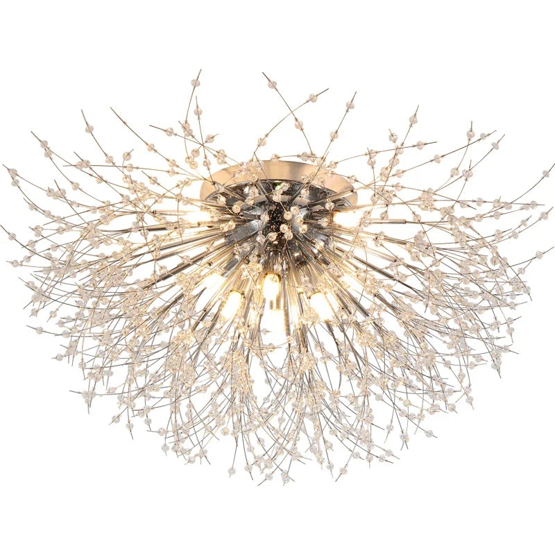 Lustre Luminária de Teto Moderna Dente de Leão Led - 40/55cm