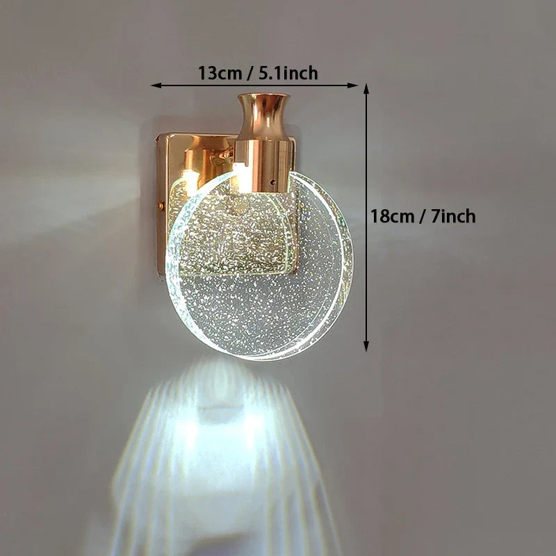 Luminária Arandela de Parede Luxo Prisma LEDZ
