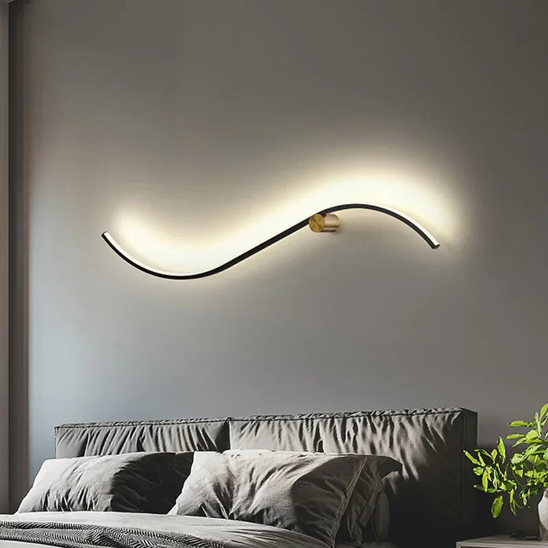 Luminária Arandela de Parede em Curva Flow Design