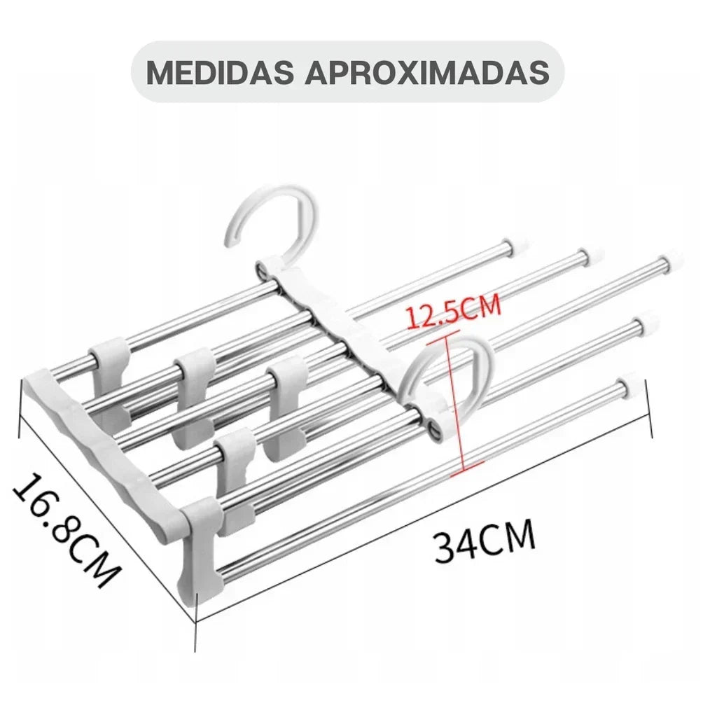Kit 2 Cabides Multiuso 5 em 1