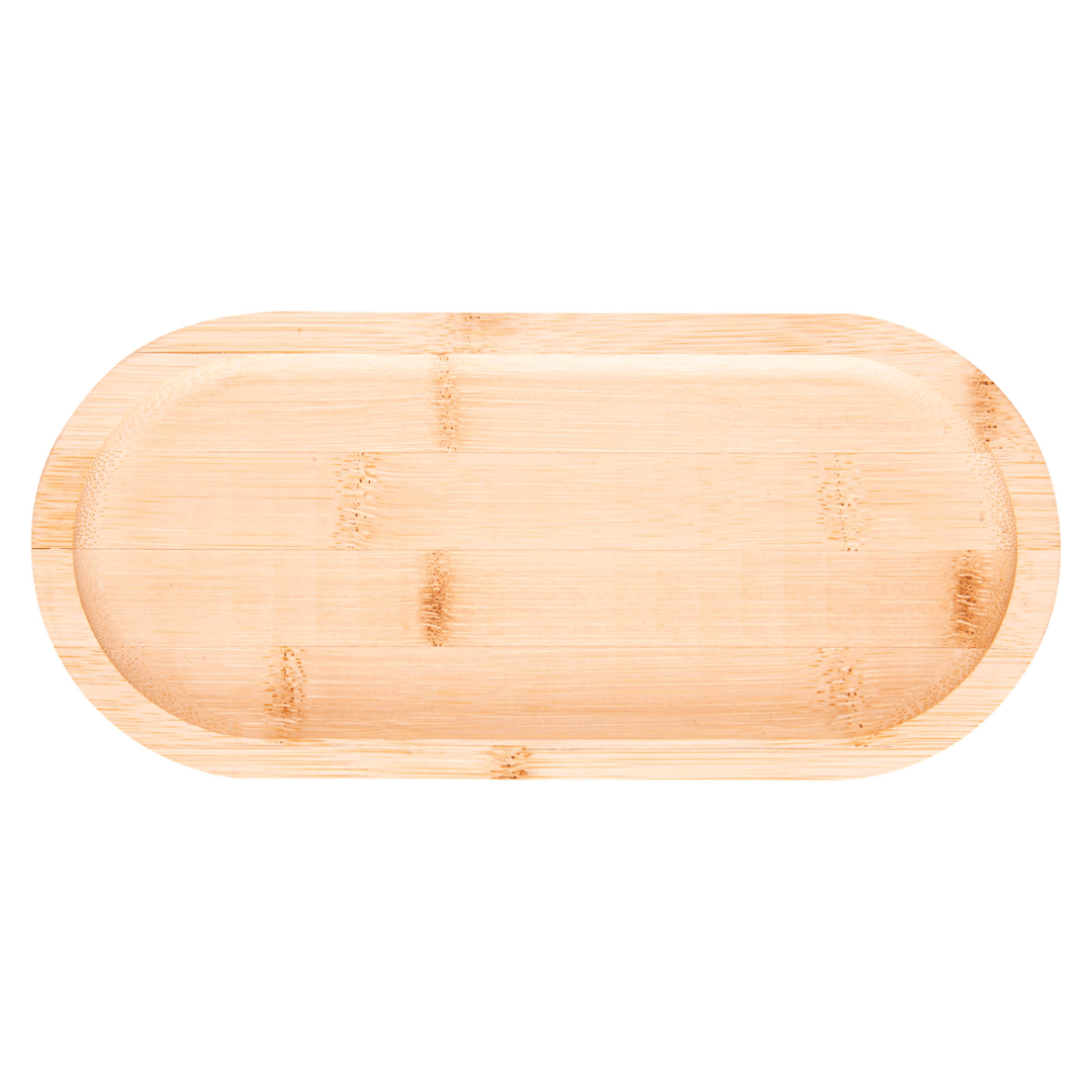 Bandeja Oval de Bambu Nature 28cm