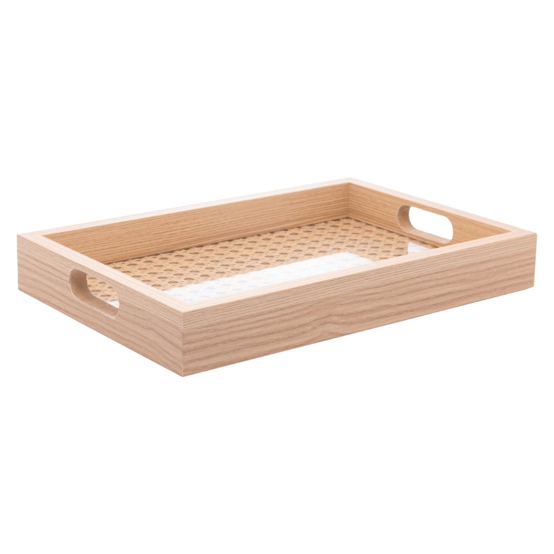 Bandeja Retangular de MDF com Fundo Trelica 35cm