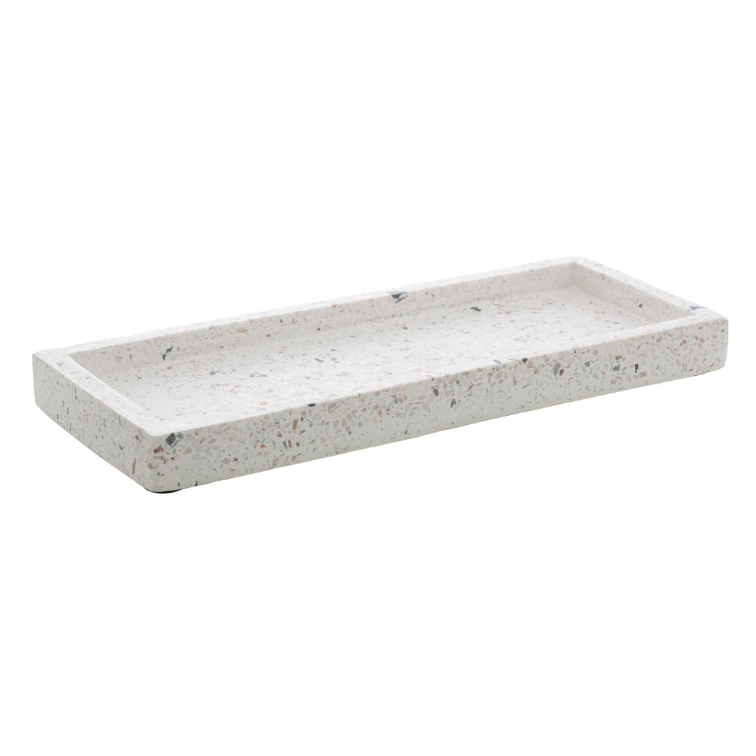 Bandeja Retangular Terrazo de Marmore 25cm