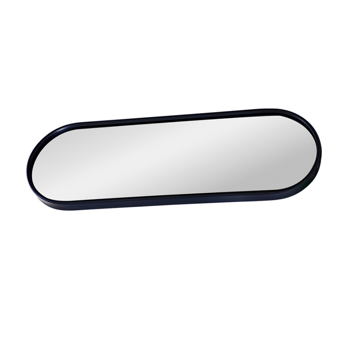 Bandeja Decorativa Espelhada Oval Preta 30cm