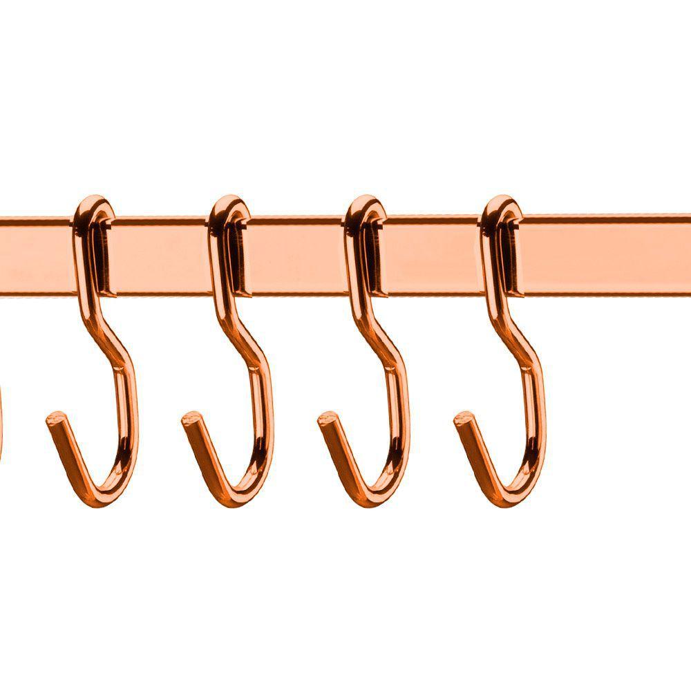 Barra de Piatina 45cm com 6 Ganchos Rose Gold