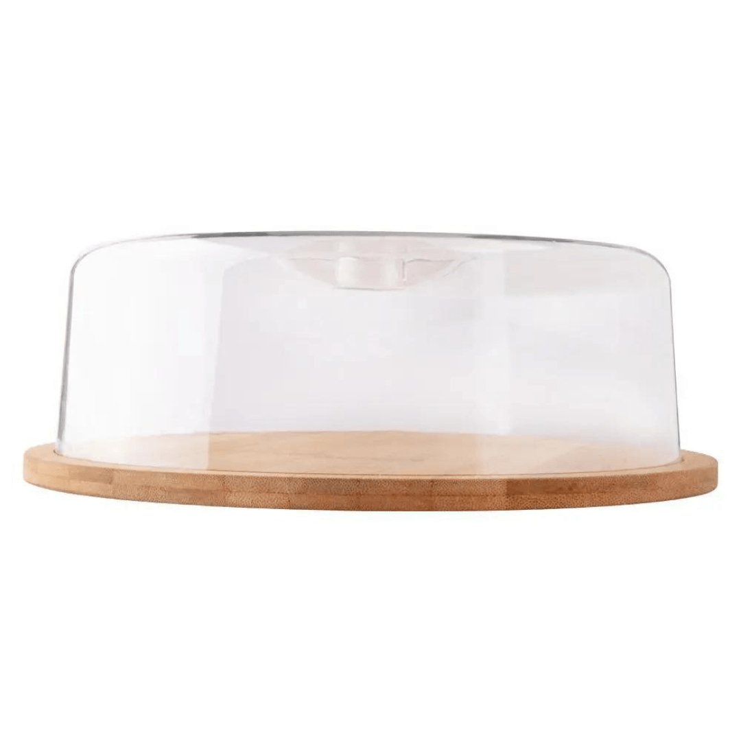 Boleira de Bambu com Tampa de Acrílico 28cm
