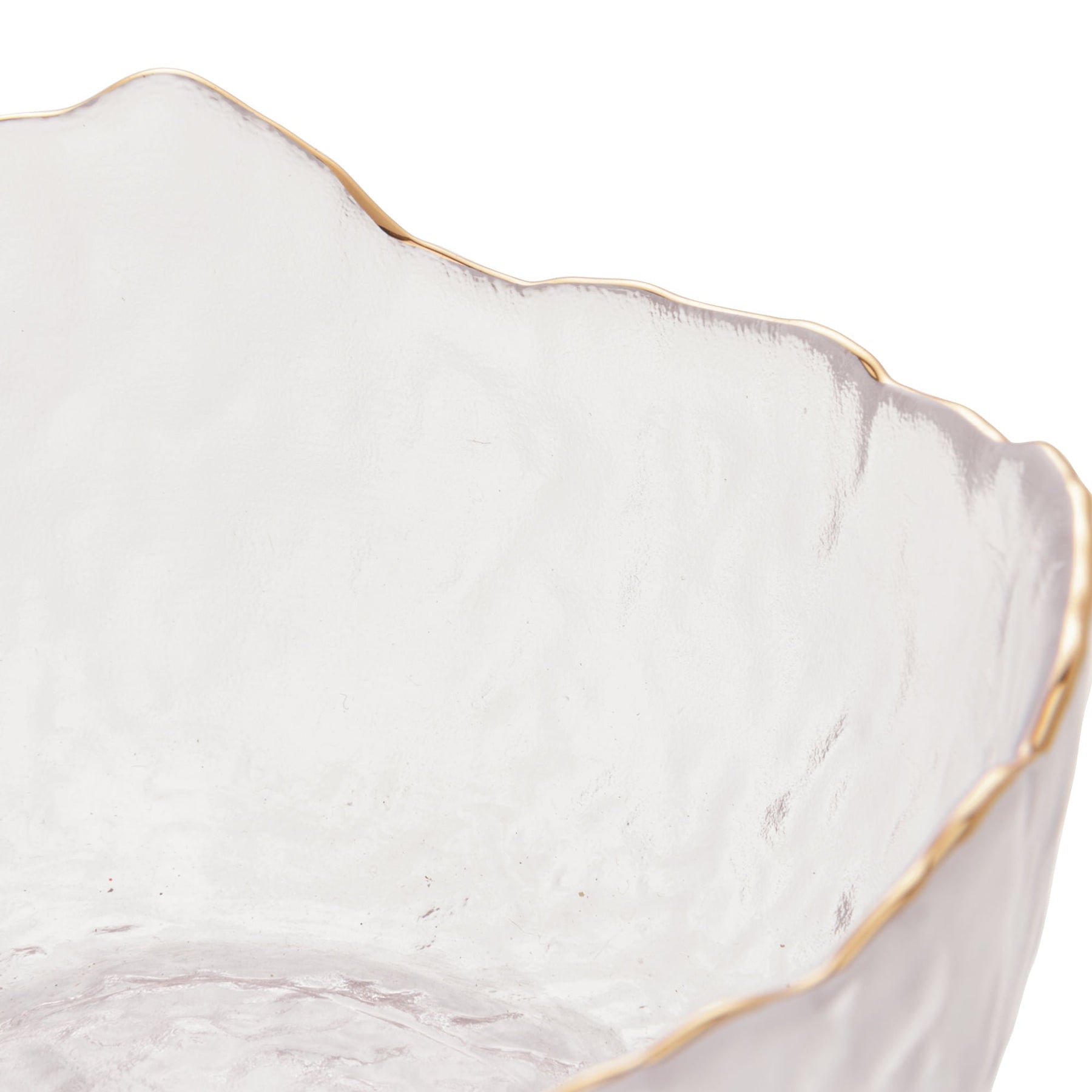 Bowl Cristal de Chumbo Martelado com Borda Dourada Taj 13cm