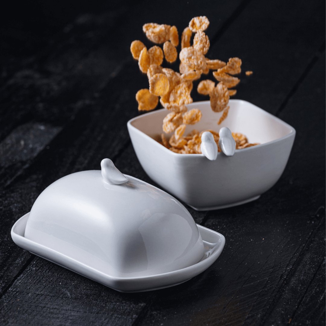Bowl Porcelana Birds Branco 16cm
