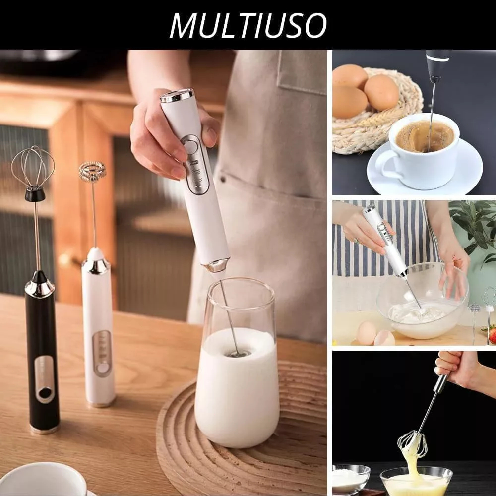 Mini Mixer e Espumador Elétrico Premium 2 Em 1