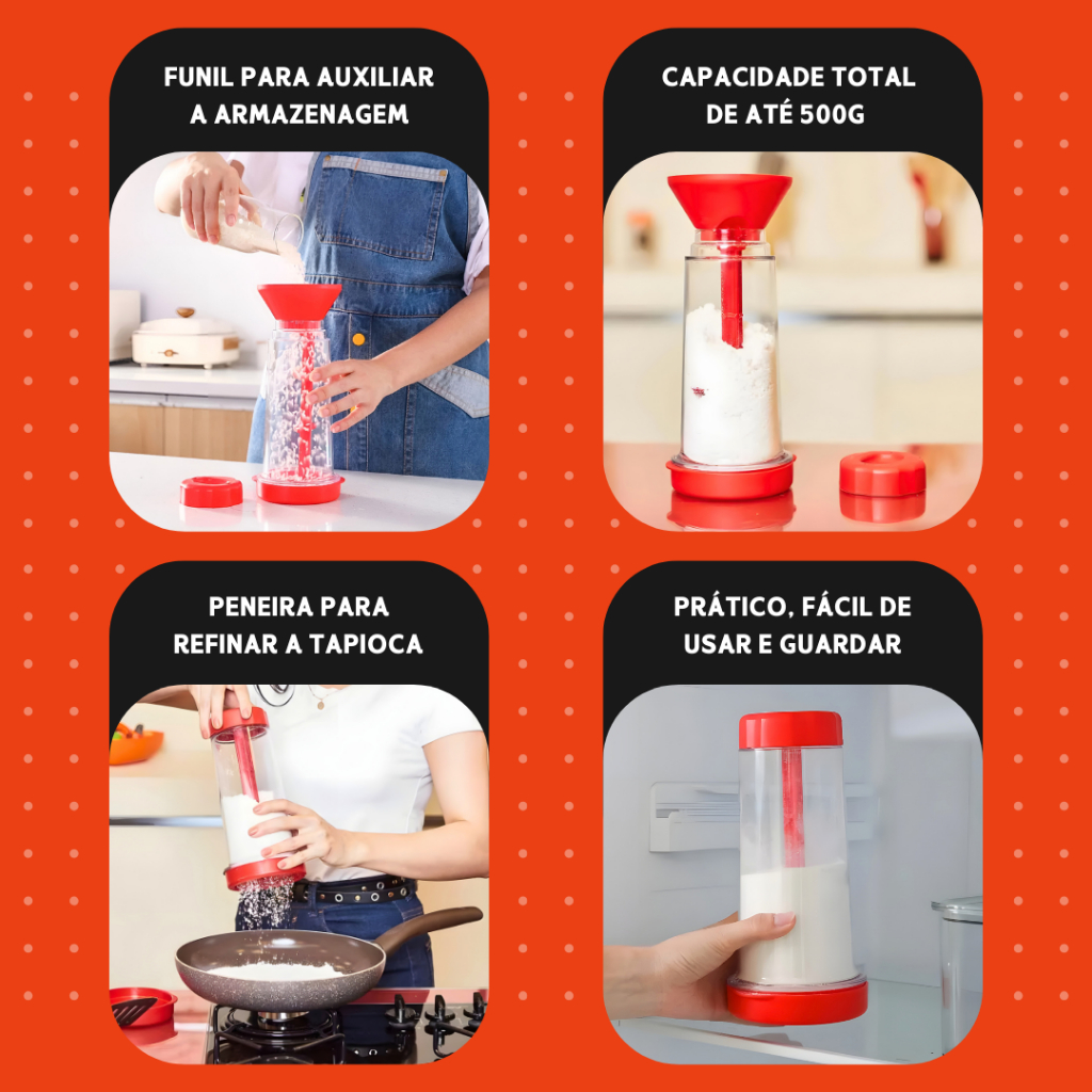 Tapioqueira Prática 2 Em 1 Smart Flow