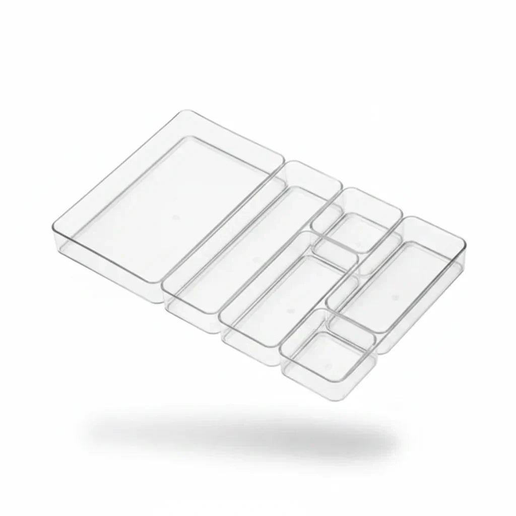 Organizador Modular Transparente com 7 Peças