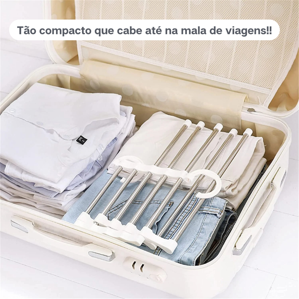 Kit 2 Cabides Multiuso 5 em 1