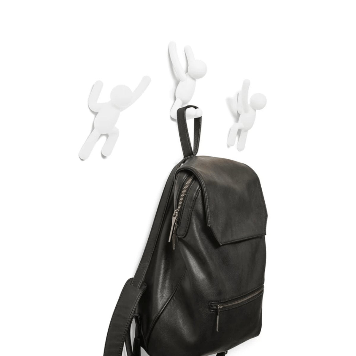 Buddy Conjunto Cabideiro Gancho de Parede Branco - 3 Peças