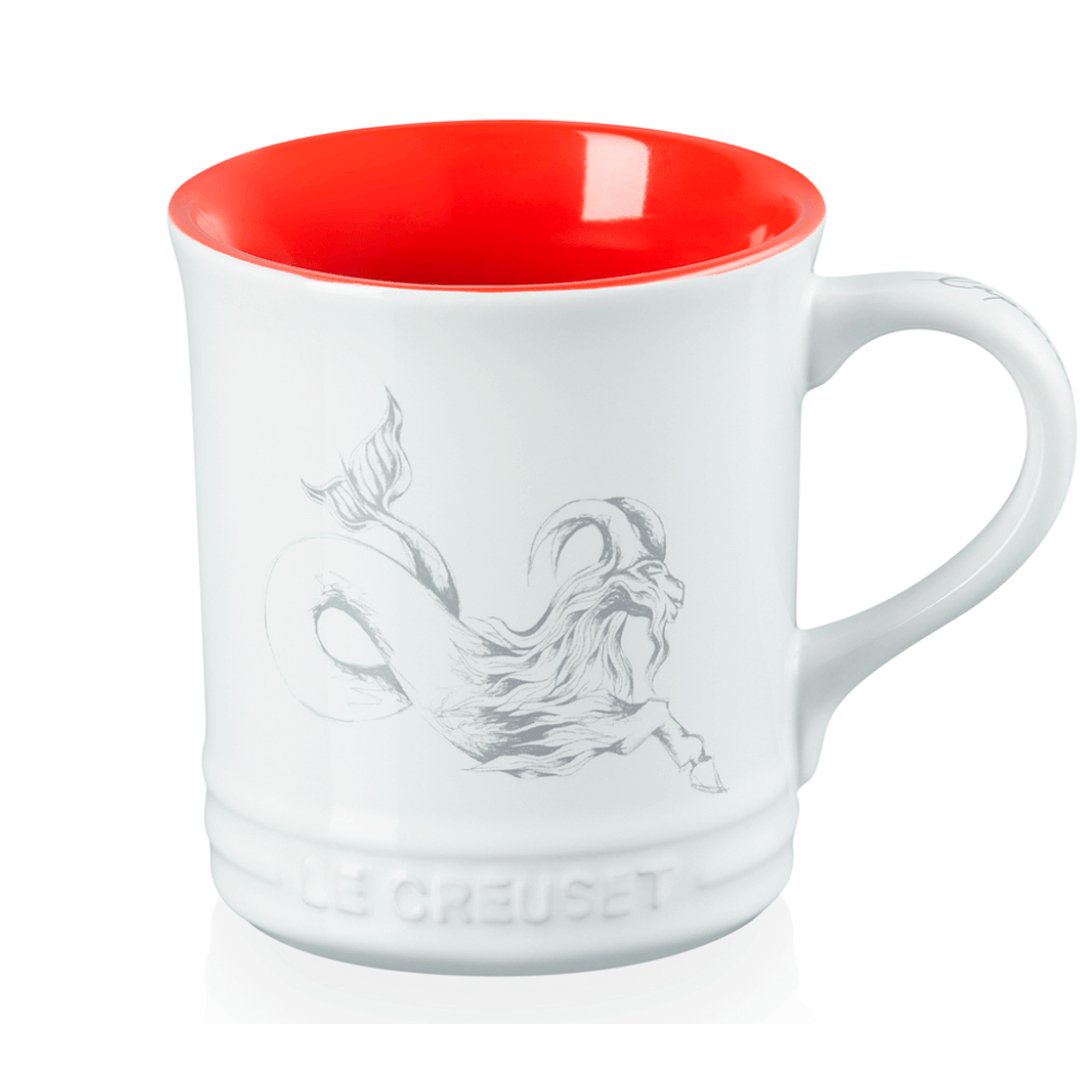 Caneca Seattle Zodíaco Capricórnio Branca 400ml Le Creuset