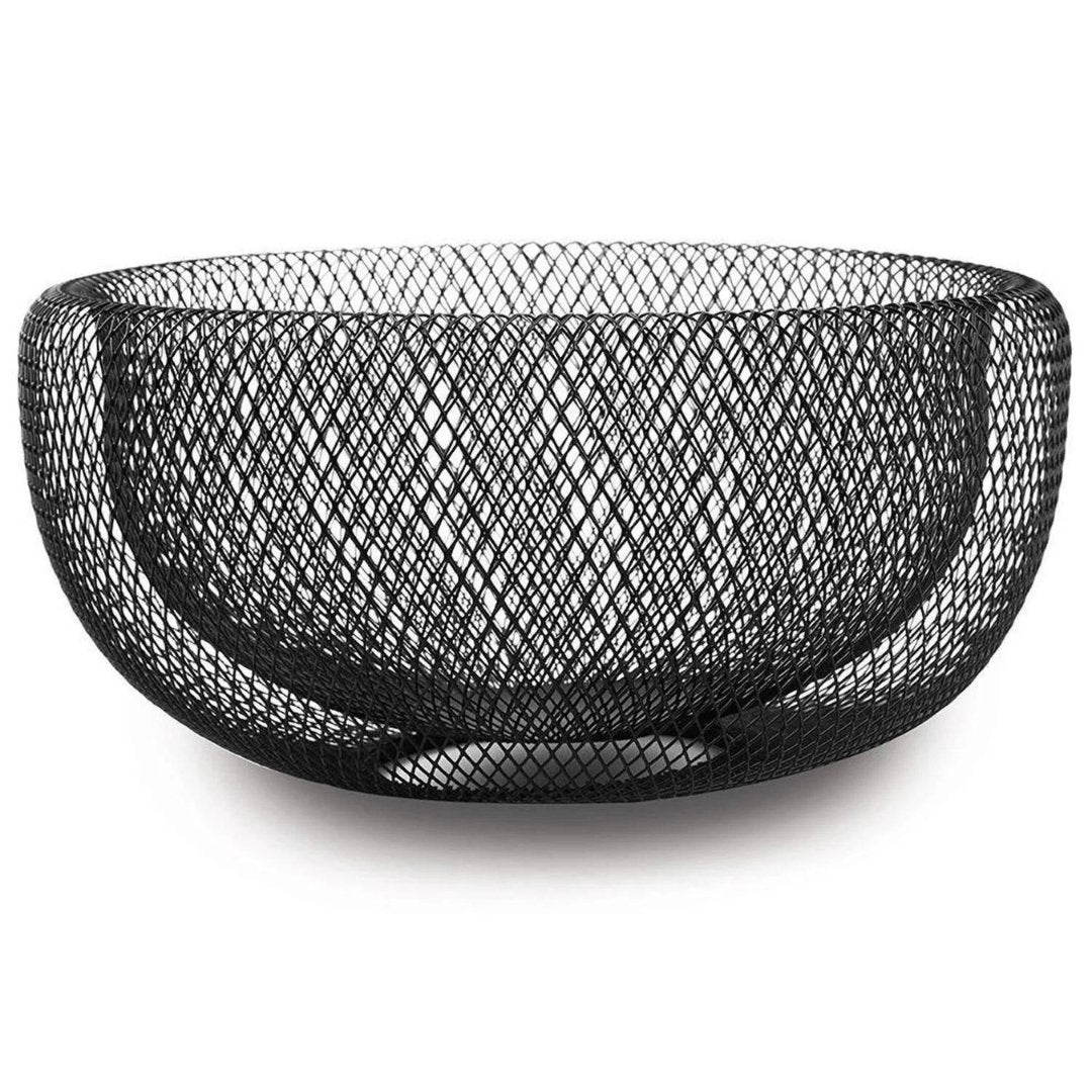 Centro de Mesa Aramado de Metal Preto 28,5cm