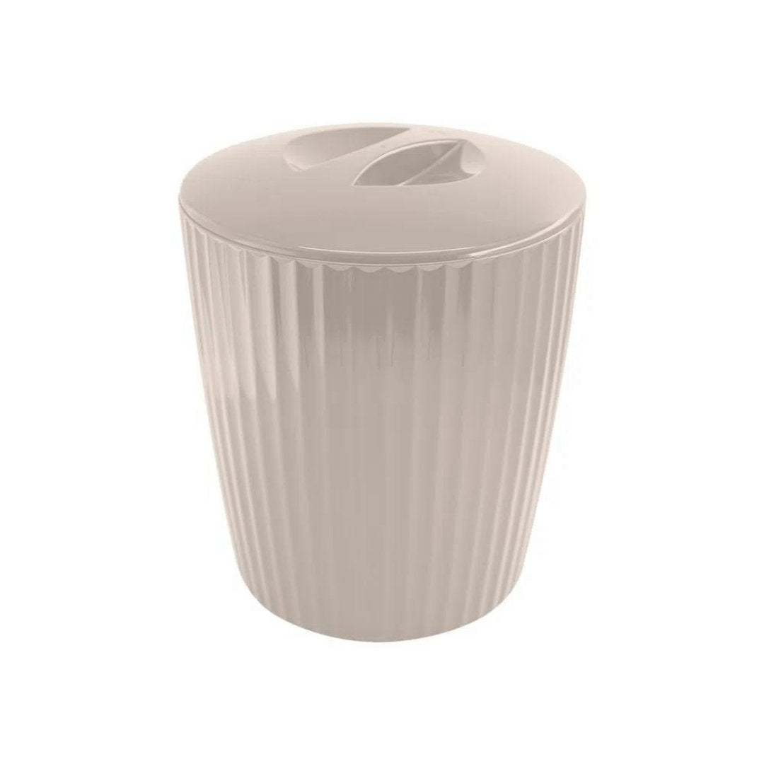 Cesto de Lixo Lixeira Groove Bege 5 Litros