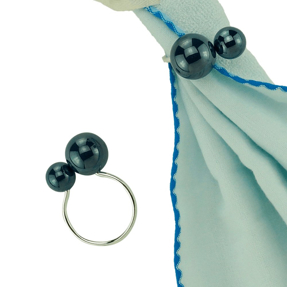 Conjunto 4 Anéis Porta Guardanapos Bolas Azul - 7cm