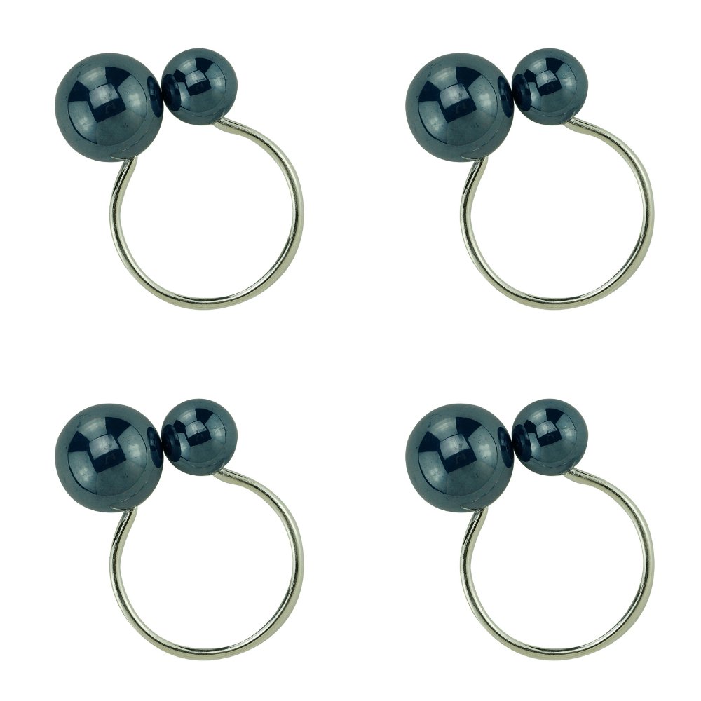 Conjunto 4 Anéis Porta Guardanapos Bolas Azul - 7cm