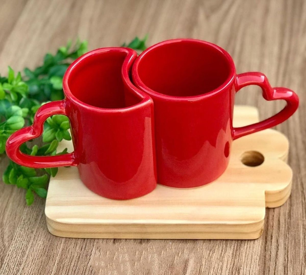 Conjunto Canecas Love Vermelha 2 Peças
