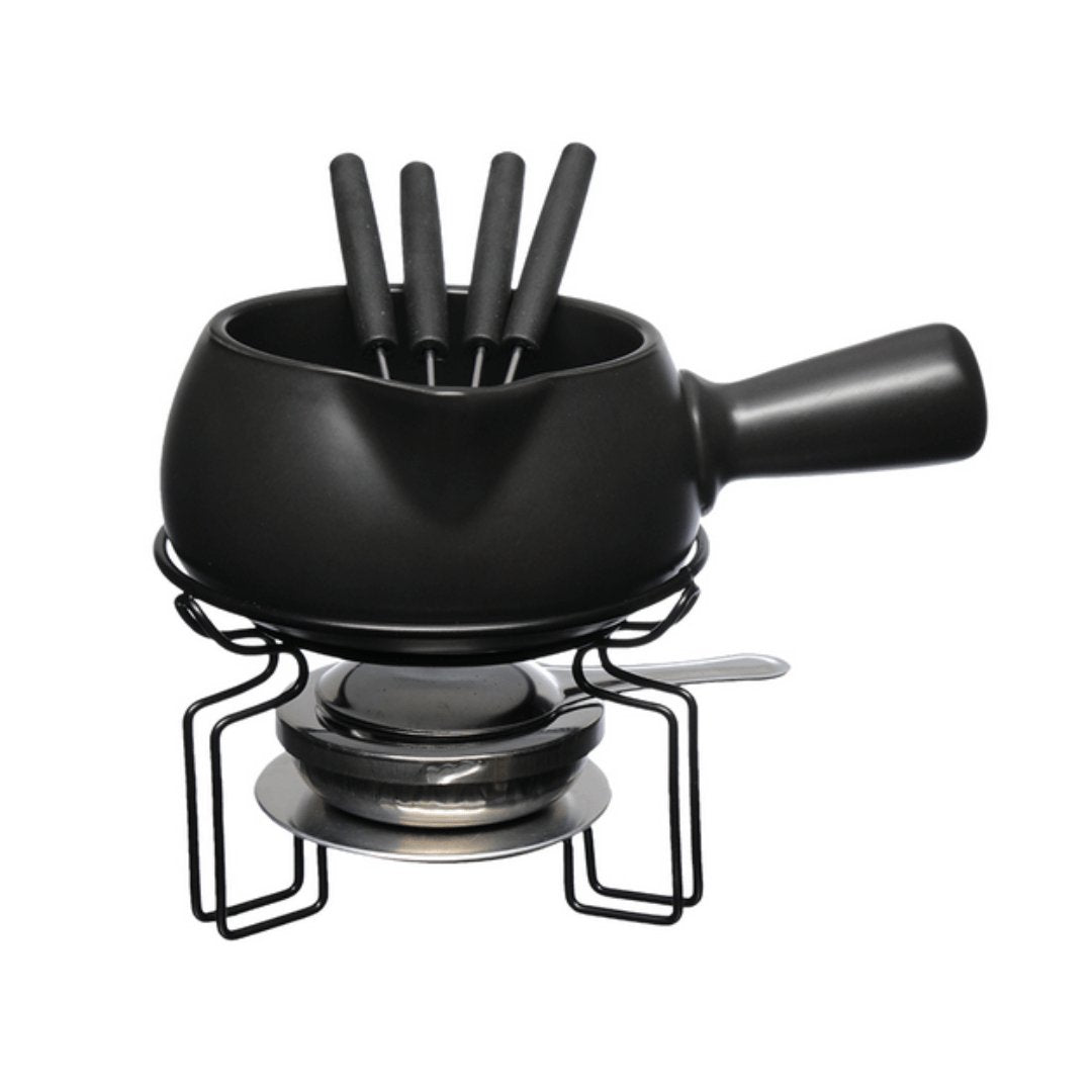 Conjunto de Fondue Genebra Preto 8 peças 750ml
