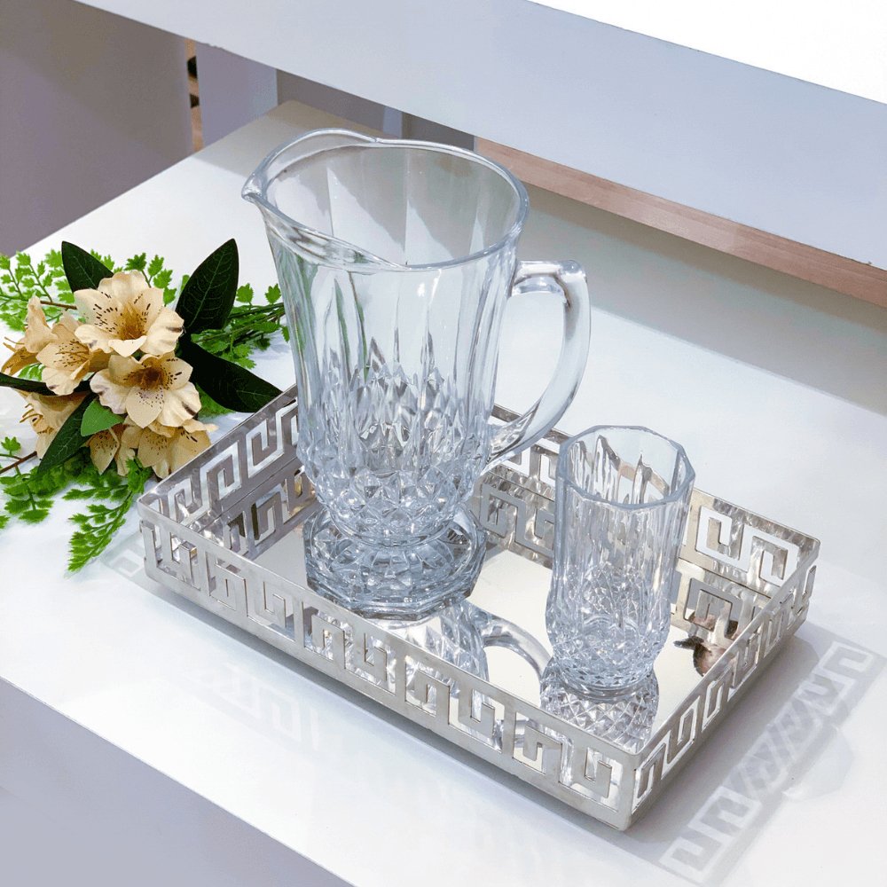 Conjunto Jarra Com 6 Copos De Vidro - 1,25l/260ml