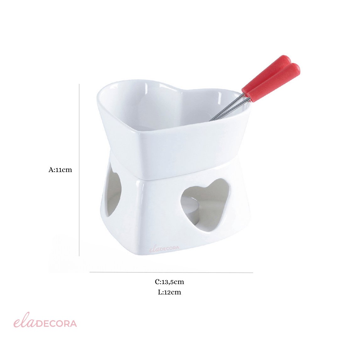 Conjunto para Fondue Branco 7 Peças