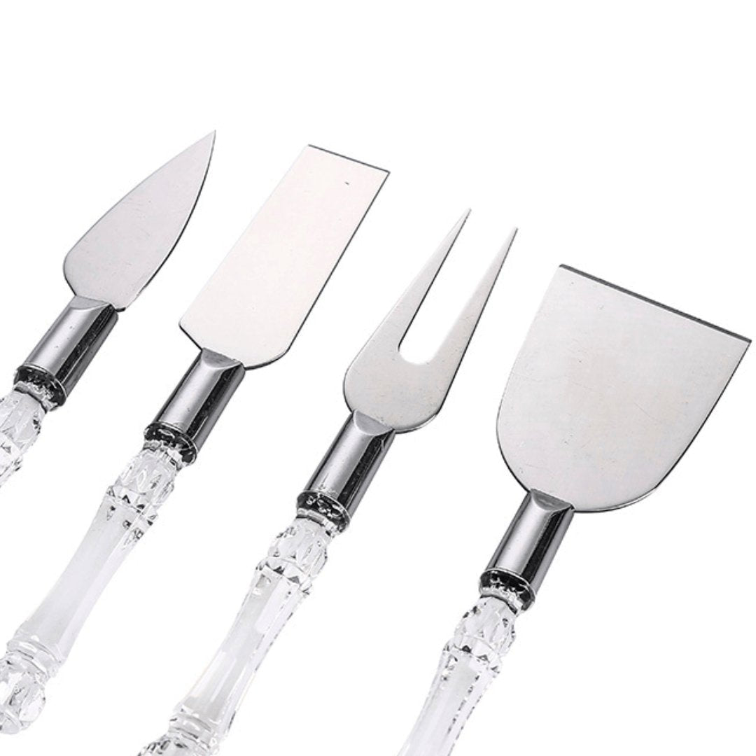 Conjunto para Queijo em Cristal 4 Peças