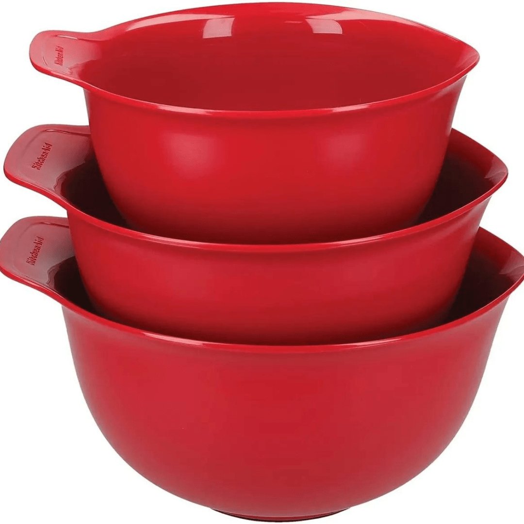 Conjunto Tigela Vermelha 3 Peças KitchenAid