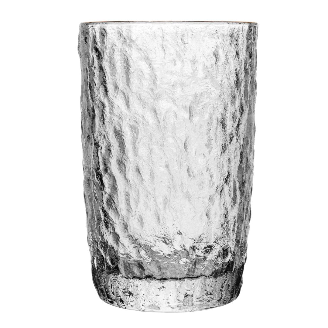 Copo Alto Petra Martelado em Cristal com Fio de Ouro 430ml