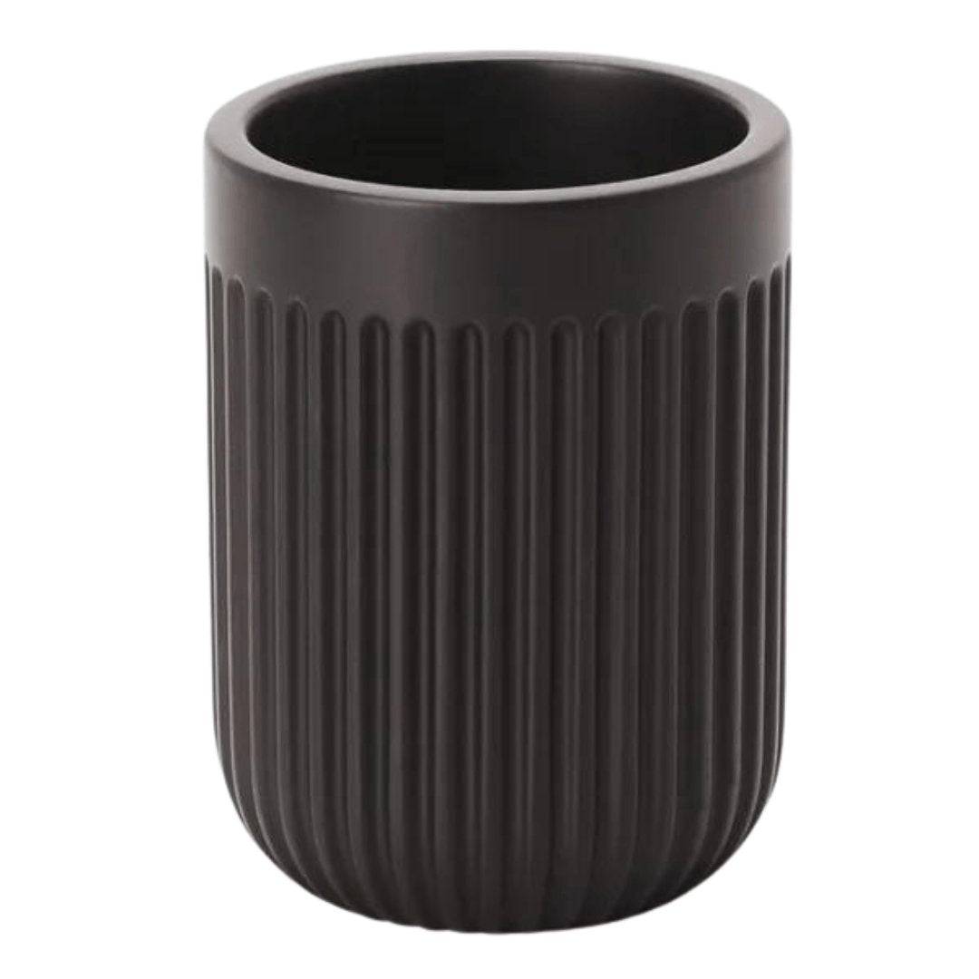 Copo Porta Escova Cimento Preto 10cm
