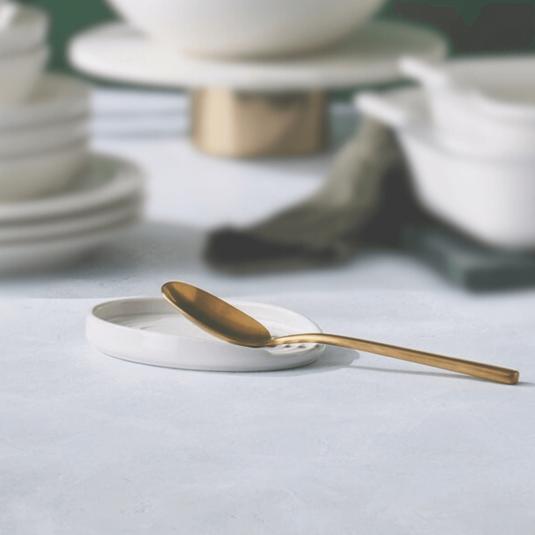 Descanso Oval para Colher Branco Le Creuset