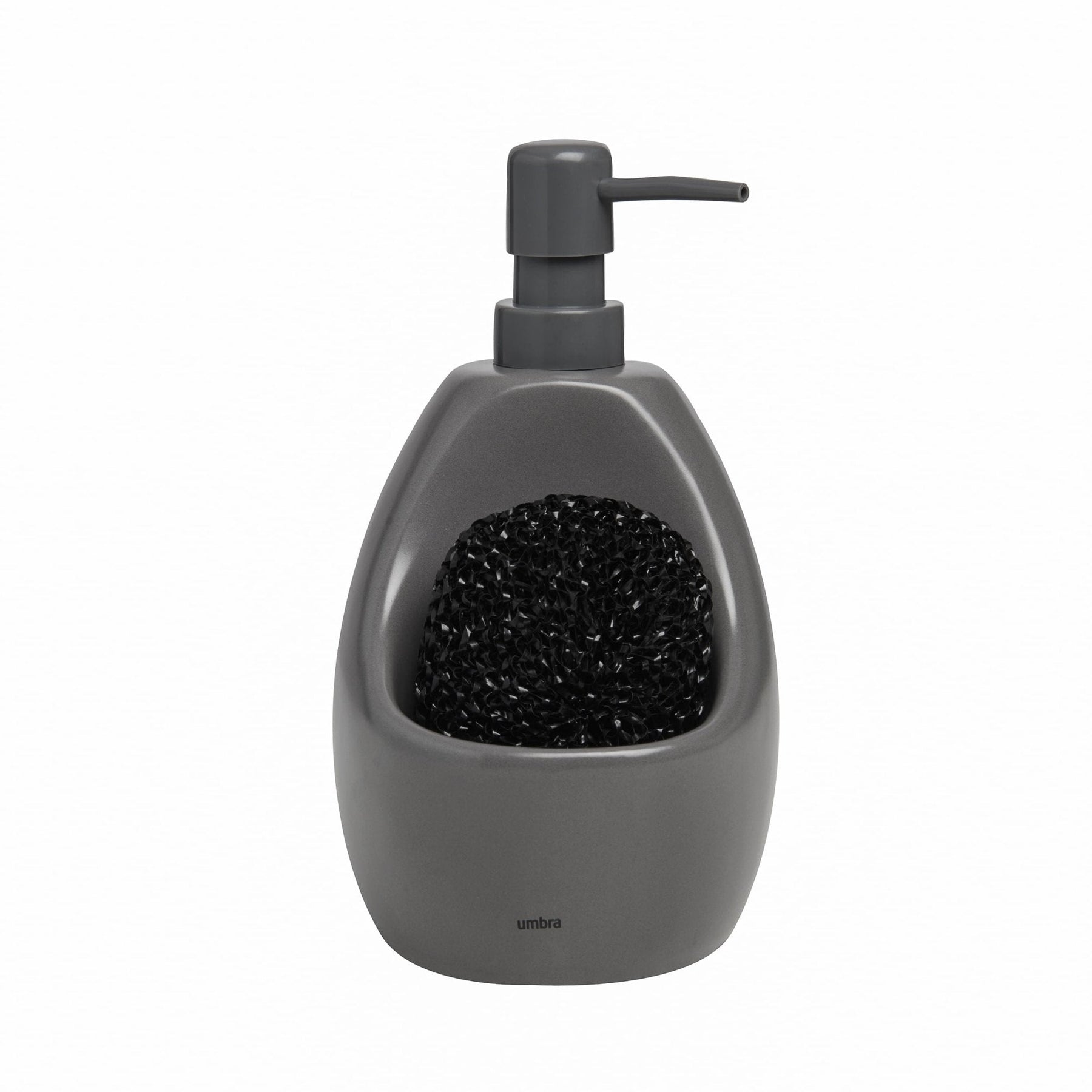 Dispenser Porta Detergente com Esponja Joey Cinza 591ml