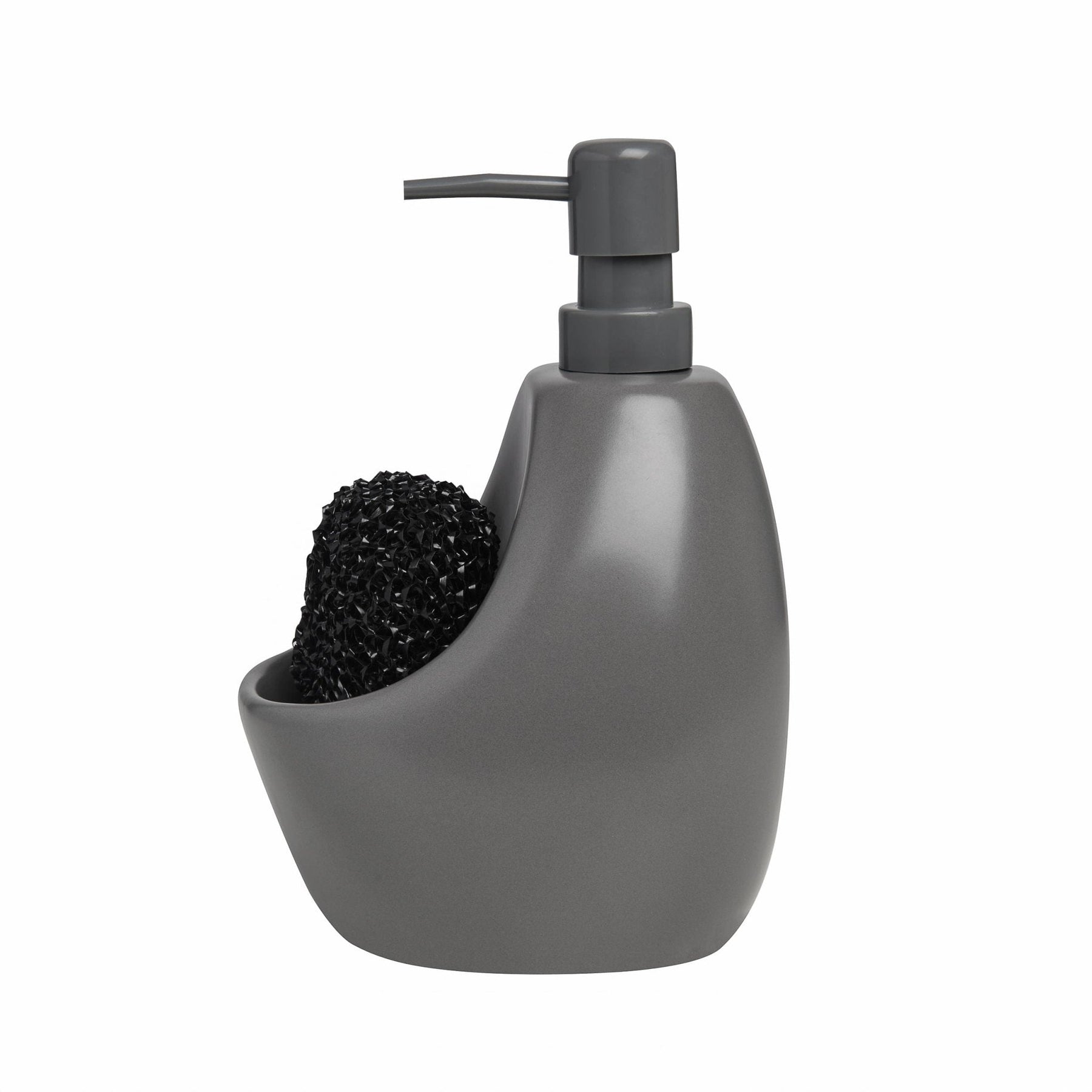 Dispenser Porta Detergente com Esponja Joey Cinza 591ml
