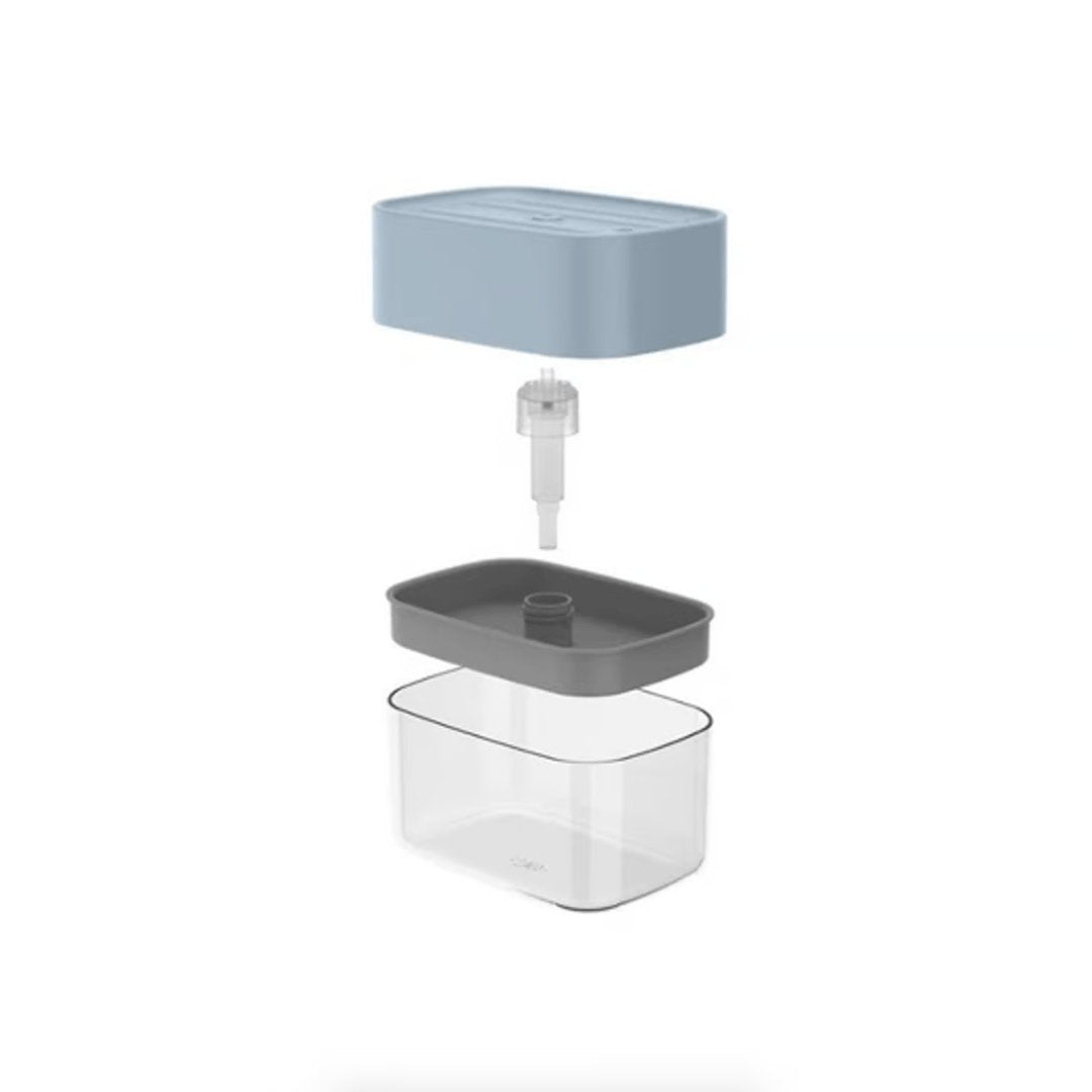 Dispenser Porta Detergente com Porta Esponja Azul Glacial Trium