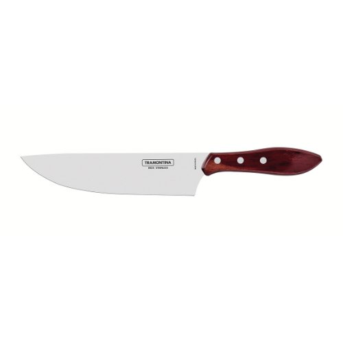 Faca para Carne em Aço Inox com Cabo Vermelho Tramontina